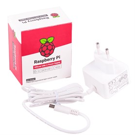 Raspberry Pi 4 5.1V/3A Adaptör Lisanslı Beyaz